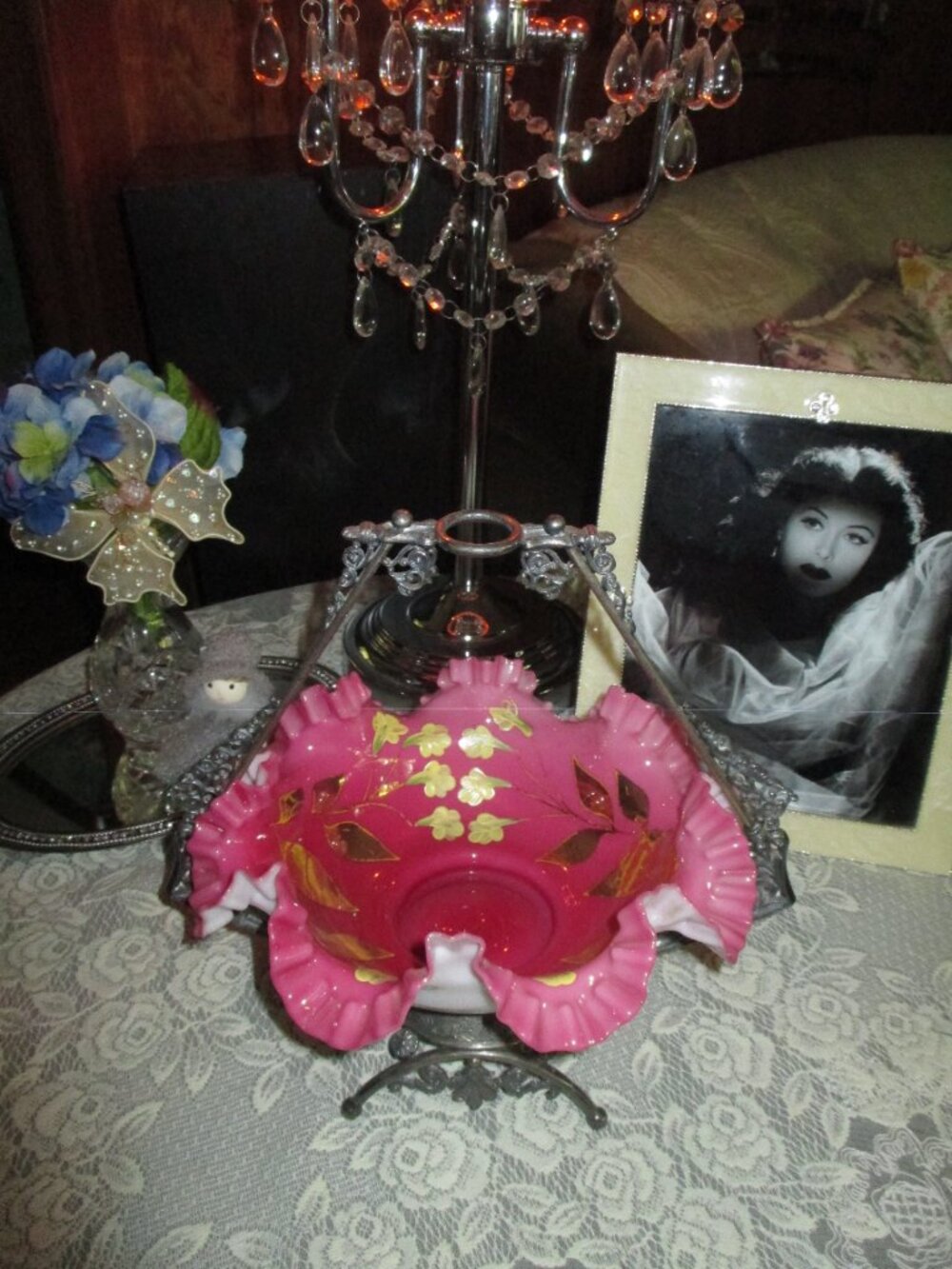 Antique Vintage Basket & Bowl